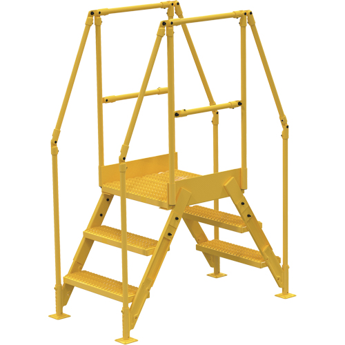 Crossover Ladder, 54-1/2" Overall Span, 30" H x 24" D, 24" Step Width Les Fournitures Industrielles Méga