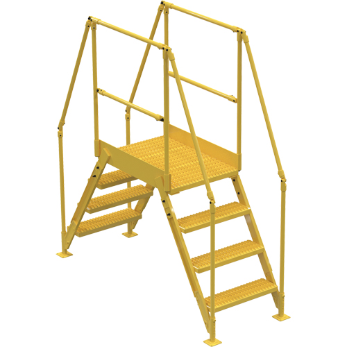 Crossover Ladder, 67 " Overall Span, 40" H x 24" D, 24" Step Width Les Fournitures Industrielles Méga