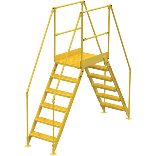 Crossover Ladder, 104" Overall Span, 60" H x 36" D, 24" Step Width Les Fournitures Industrielles Méga