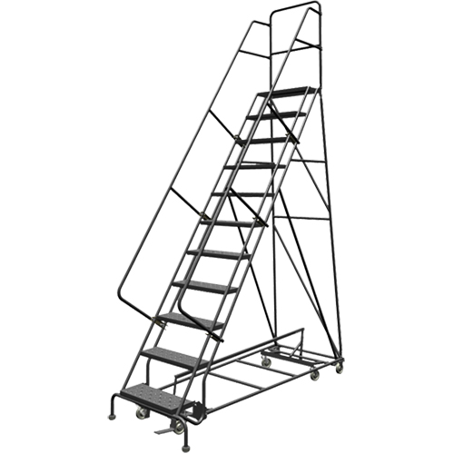 &eacute;chelles roulantes multidirectionnelles, 11 marches, Largeur de la marche 24", Hauteur de la plateforme 110", Acier Les Fournitures Industrielles Méga