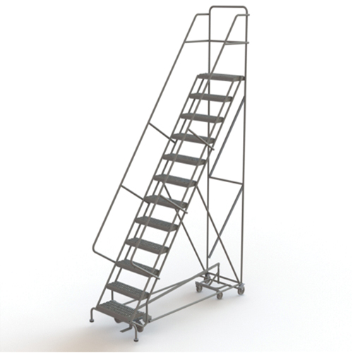 &eacute;chelles roulantes multidirectionnelles, 12 marches, Largeur de la marche 24", Hauteur de la plateforme 120", Acier Les Fournitures Industrielles Méga