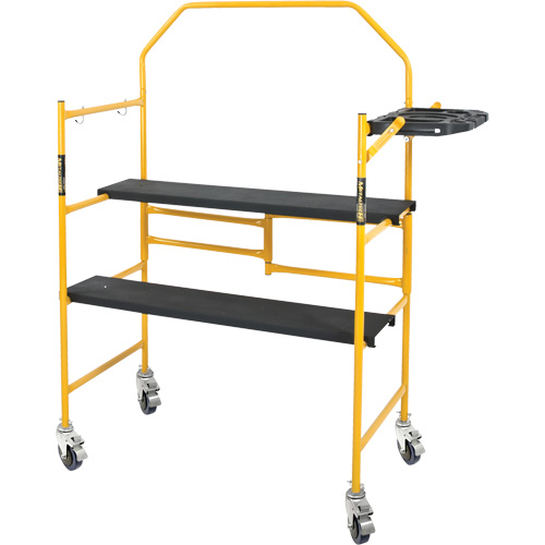 Jobsite Series 4' Safety Rail & Tool Shelf Scaffold Kit, Steel Frame, 49-1/2" D x 57-3/4" H Les Fournitures Industrielles Méga