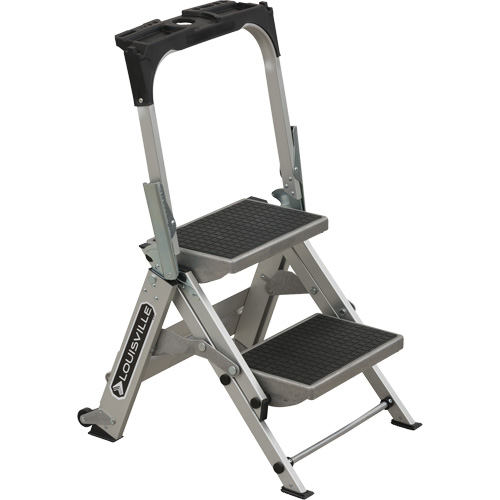 &eacute;chelle escabeau avec roues pivotantes, 2 marches, 23" x 21" x Hauteur 34,50" Les Fournitures Industrielles Méga