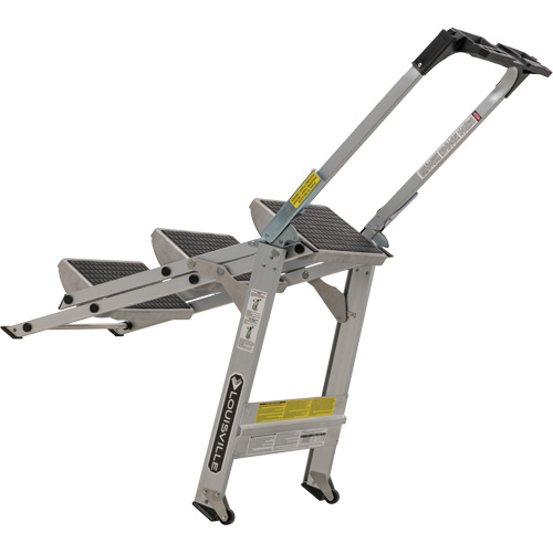 &eacute;chelle escabeau avec roues pivotantes, 3 marches, 34" x 22" x Hauteur 50,75" Les Fournitures Industrielles Méga