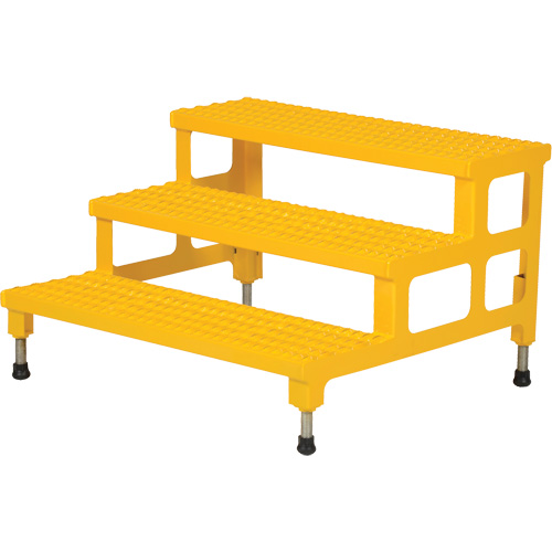 Adjustable Step-Mate Stand, 3 Step(s), 36-3/16" W x 33-7/8" L x 22-1/4" H, 500 lbs. Capacity Les Fournitures Industrielles Méga