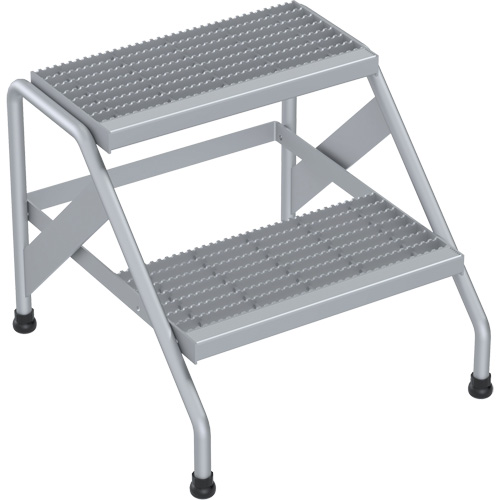 Escabeau en aluminium, 2 marche(s), 22-13/16" la x 24-9/16" lo x 20" h, Capacit&eacute; 500 lb Les Fournitures Industrielles Méga