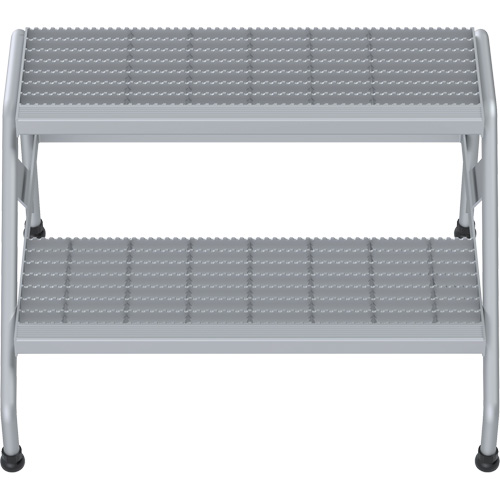 Escabeau en aluminium, 2 marche(s), 32-13/16" la x 24-9/16" lo x 20" h, Capacit&eacute; 500 lb Les Fournitures Industrielles Méga