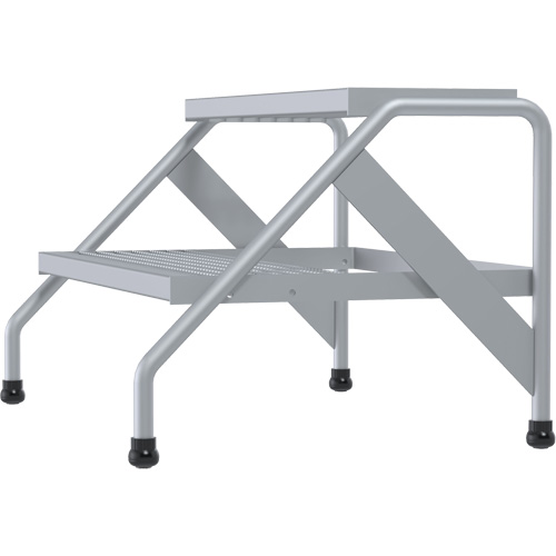 Escabeau en aluminium, 2 marche(s), 32-13/16" la x 24-9/16" lo x 20" h, Capacit&eacute; 500 lb Les Fournitures Industrielles Méga