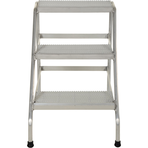 Escabeau en aluminium, 3 marche(s), 22-13/16" la x 34-9/16" lo x 30" h, Capacit&eacute; 500 lb Les Fournitures Industrielles Méga