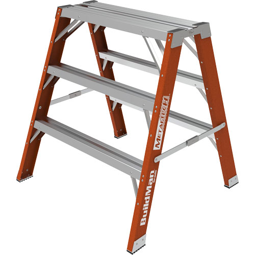 Buildman Step-up Workbench, 3' H x 34.75" W x 33.25" D, 300 lbs. Capacity, Fibreglass Les Fournitures Industrielles Méga