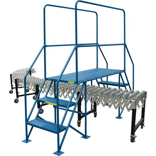 Crossover Ladder, 35-1/2" Overall Span, 31-1/2" H x 22" D, 22" Step Width Les Fournitures Industrielles Méga