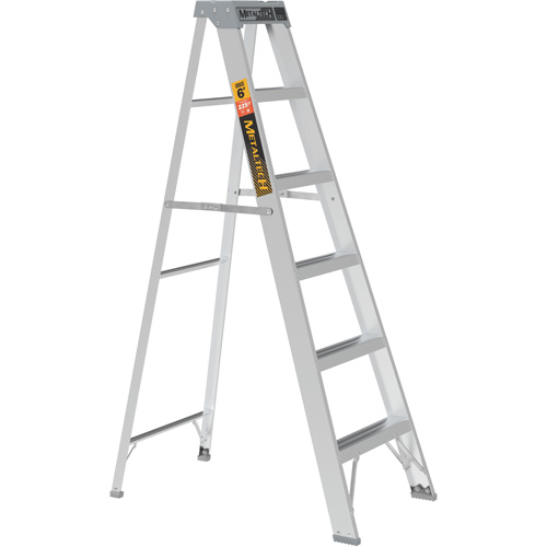 Step Ladder, 6', Aluminum, 225 lbs. Capacity, Type 2 Les Fournitures Industrielles Méga