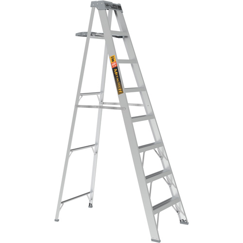 Step Ladder with Paint Tray, 8', Aluminum, 225 lbs. Capacity, Type 2 Les Fournitures Industrielles Méga