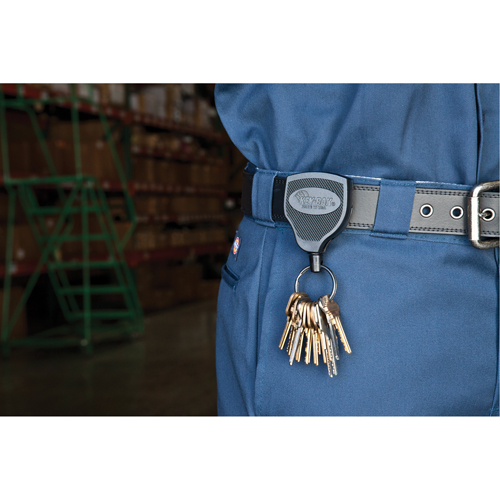 Porte-cl&eacute;s Super48, Polycarbonate, C&acirc;ble 48", Fixation Agrafe de ceinture Les Fournitures Industrielles Méga