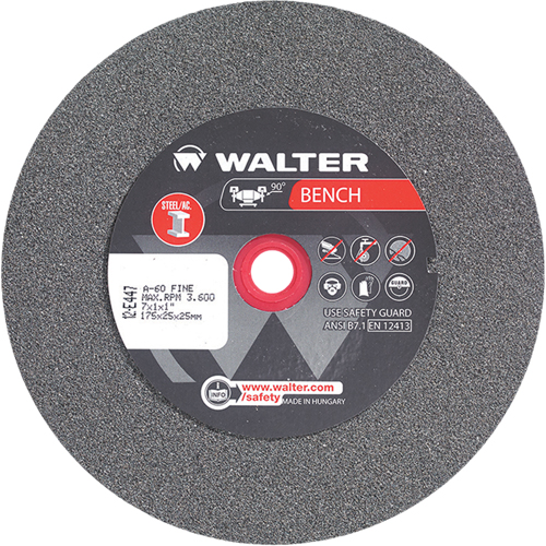 Bench Grinding Wheels, 7" x 1", 1" Arbor, 1 Les Fournitures Industrielles Méga
