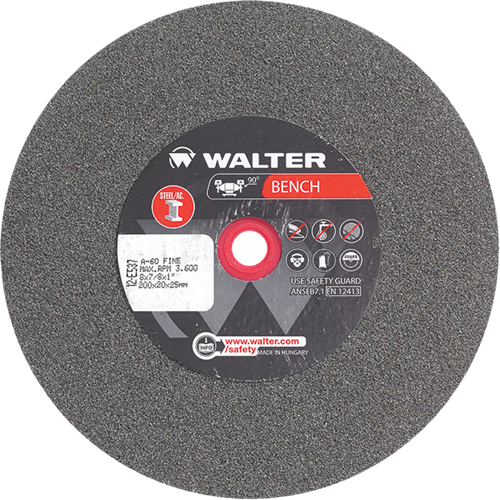 Bench Grinding Wheels, 8" x 7/8", 1" Arbor, 1 Les Fournitures Industrielles Méga