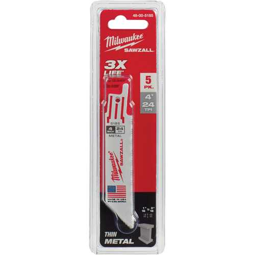 Lames de scie alternative Sawzall, Bim&eacute;tal, 24 Dents par pouce, 4" lo x 3/4" la Les Fournitures Industrielles Méga