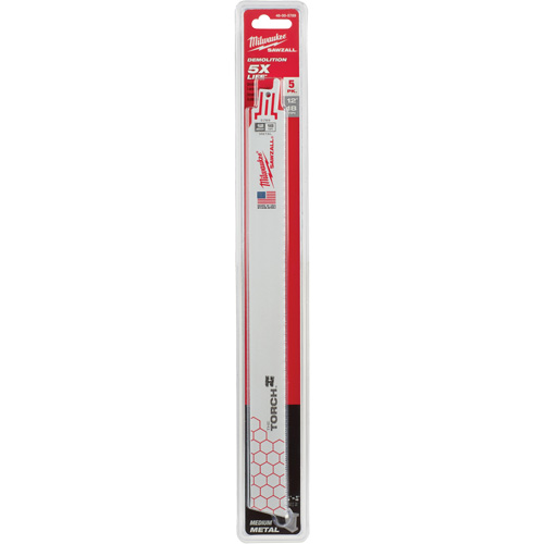 Lame The Torch Sawzall, Bim&eacute;tal, 18 Dents par pouce, 12" lo x 1" la Les Fournitures Industrielles Méga