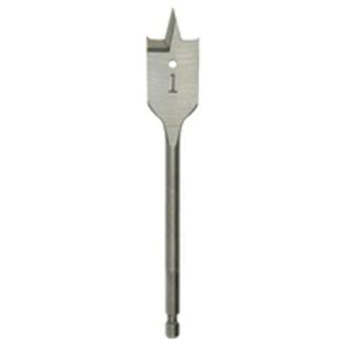 Flat Boring Bit, 7/16" Diameter, 1/4" Hex Shank, 6" Length Les Fournitures Industrielles Méga