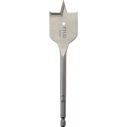 Flat Boring Bit, 1-3/8" Diameter, 1/4" Hex Shank, 6-3/4" Length Les Fournitures Industrielles Méga