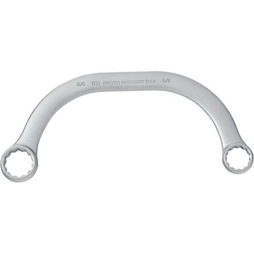 Box End Wrench, 12 Point, 5/8" x 3/4", 15° Offset, Plain Finish Les Fournitures Industrielles Méga