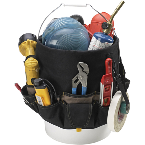 Sacs Bucket Buddy &agrave; 48 pochettes, 6" lo x 11" la x 12" h, Polyester, Noir Les Fournitures Industrielles Méga