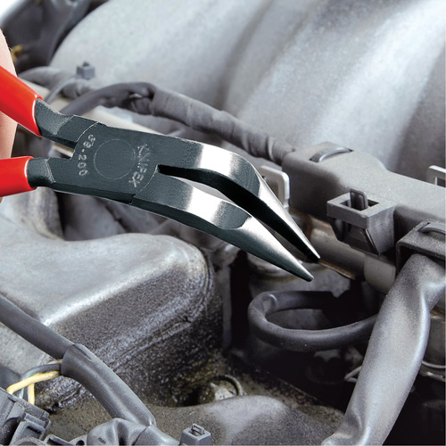 Pince &agrave; bec long de 8" avec angle de sans couteau Les Fournitures Industrielles Méga