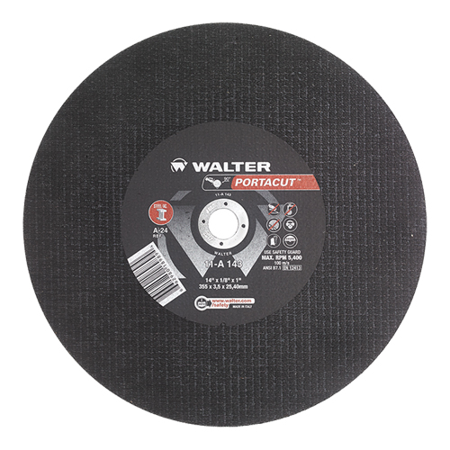 Portacut High Speed Cut-Off Wheel, 14" x 1/8", 1" Arbor, Type 1, Aluminum Oxide, 5400 RPM Les Fournitures Industrielles Méga