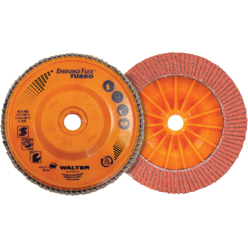 Disque &agrave; lamelles Turbo Enduro-Flex, 4-1/2" x 5/8"-11, Type 27S, Grain 36/60, C&eacute;ramique Les Fournitures Industrielles Méga