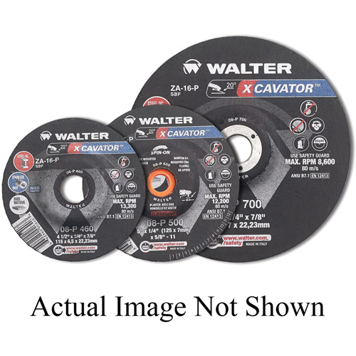 XCAVATOR Grinding Wheel, 4-1/2" x 1/4", 5/8"-11 Arbor, Zirconium, Type 27 Les Fournitures Industrielles Méga