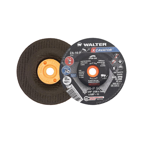XCAVATOR Grinding Wheel, 5" x 1/4", 5/8"-11 Arbor, Zirconium, Type 27/27S Les Fournitures Industrielles Méga