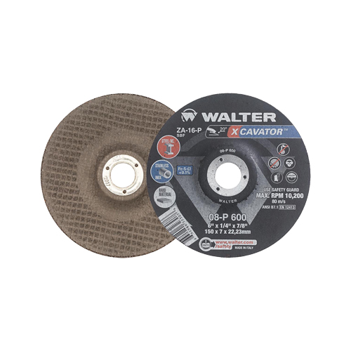 Meule XCAVATOR, 6" x 1/4", Arbre 7/8", Zirconium, Type 27 Les Fournitures Industrielles Méga