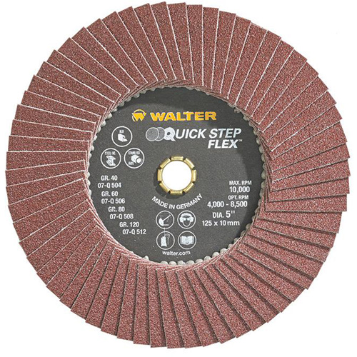 QUICK-STEP FLEX, 5" x Type 29, 80 Grit, Aluminum Oxide Les Fournitures Industrielles Méga