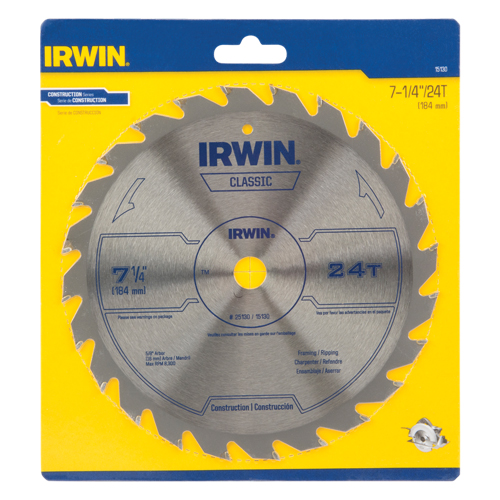 Contractor Saw Blades - Classic Series Saw Blades, 7-1/4", 24 Teeth, Wood Use Les Fournitures Industrielles Méga