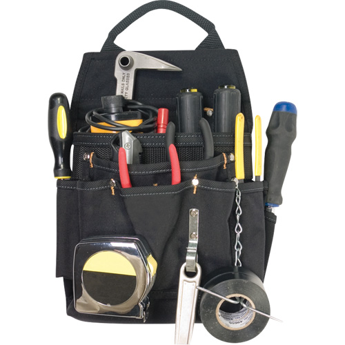 Professional Electrician's Pouches, Multiple Tool Holder, Polyester, 11 Pockets Les Fournitures Industrielles Méga