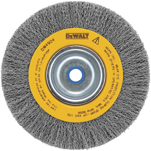 Brosse &agrave; fils torsad&eacute;s d&eacute;tabli, 6" dia., Fils 0,014", Arbre 5/8" - 1/2" Les Fournitures Industrielles Méga