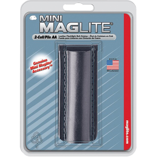 &eacute;tui de ceinture en cuir pour lampe de poche &agrave; 2 piles AA, Porte-lampe de poche, Cuir, 1 Poches Les Fournitures Industrielles Méga