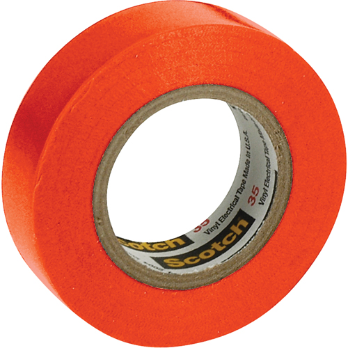 Rubans en vinyle pour codage en couleurs 35 Scotch, 12,7 mm (1/2") x 20,1 m (66'), Orange, 7 mils Les Fournitures Industrielles Méga