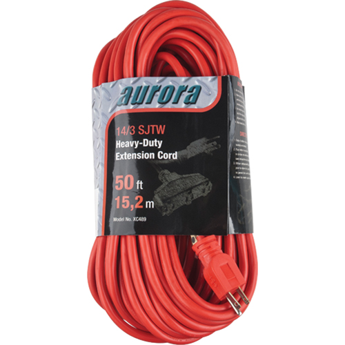 Cordon rallonge en vinyle, Ext&eacute;rieur, SJTW, AWG 14/3, 15 A, 3 prise(s), 50' Les Fournitures Industrielles Méga