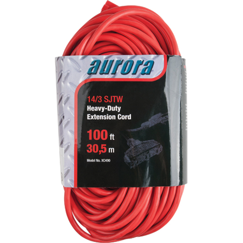 Cordon rallonge en vinyle, Ext&eacute;rieur, SJTW, AWG 14/3, 13 A, 3 prise(s), 100' Les Fournitures Industrielles Méga