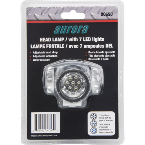 Lampe frontale, DEL, 28 lumens, 20 hres de fonctionnement, piles AAA Les Fournitures Industrielles Méga