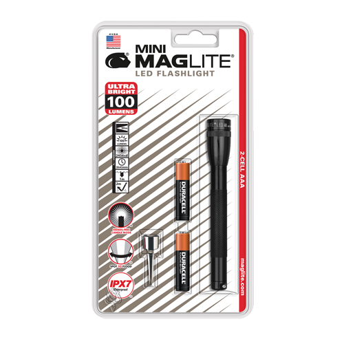 Mini&reg; Flashlights, LED, 100 Lumens, AAA Batteries Les Fournitures Industrielles Méga
