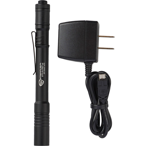 Lampe stylo USB Stylus Pro, DEL, 350 lumens, Corps en Aluminium, piles Rechargeable, Compris Les Fournitures Industrielles Méga