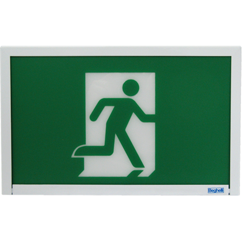 Running Man Exit Sign, LED, Battery Operated, 12" L x 7 1/2" W, Pictogram Les Fournitures Industrielles Méga