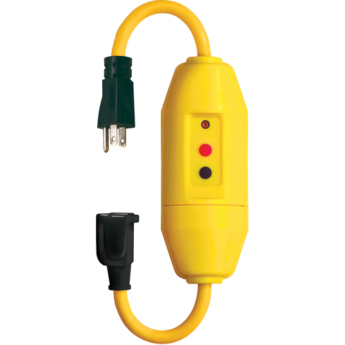 In-Line GFCI Cord Set, 120 V, 15 A, 1-1/5' Cord Les Fournitures Industrielles Méga
