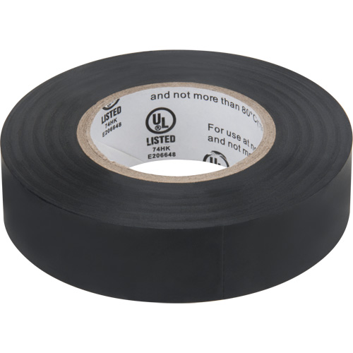 Ruban isolant, 19 mm (3/4") x 18 m (60'), Noir, 7 mils Les Fournitures Industrielles Méga