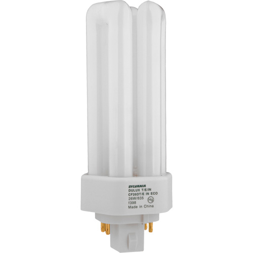 Lampe fluorescente compacte &agrave; tube triple Dulux D/E/IN Amalgam, T (T4), 42 W, 4100 K, Base G24Q-4, 16 000 h Les Fournitures Industrielles Méga