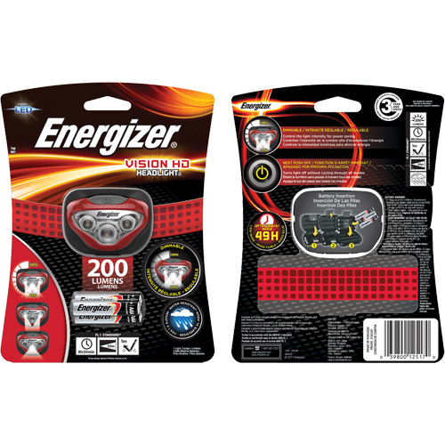 Vision Headlight, LED, 200 Lumens, 8.5 Hrs. Run Time, AAA Batteries Les Fournitures Industrielles Méga