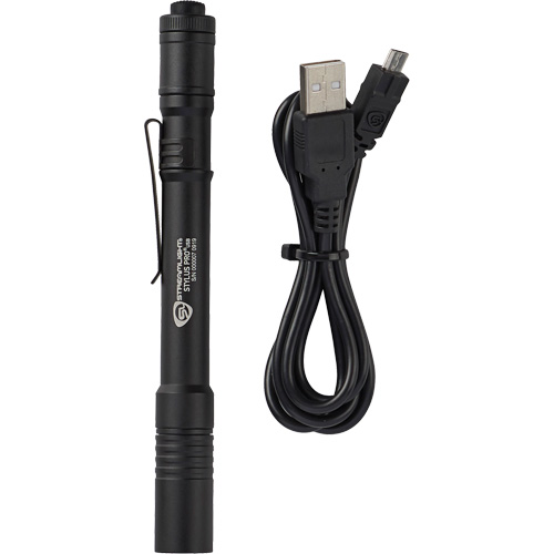 Lampe de poche stylo USB Stylus Pro, DEL, 350 lumens, Corps en Aluminium, piles Rechargeable, Compris Les Fournitures Industrielles Méga