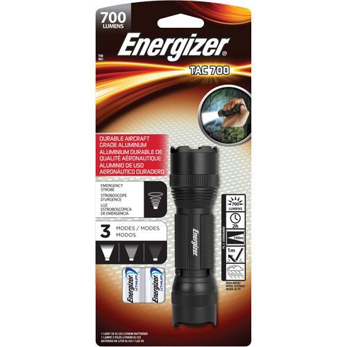 Lampe de poche TAC 700, DEL, 700 lumens, Piles CR123 Les Fournitures Industrielles Méga